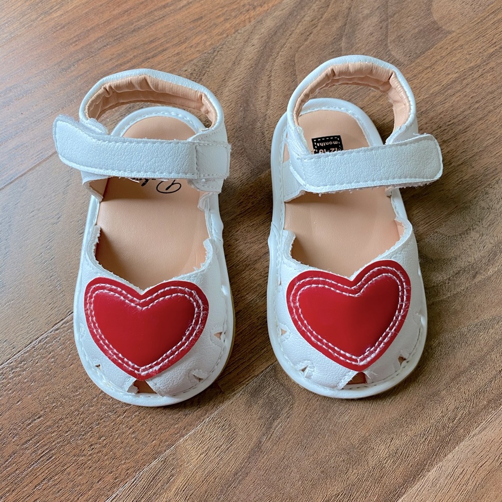 Toddler baby girl heart sandals shoes